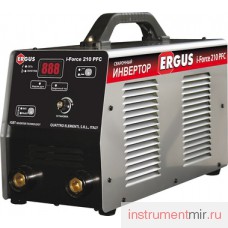 Аппарат электродной сварки, инвертор  QE ( Ergus ) i-FORCE 210 PFC (200A, ПВ 100%, до 5 мм, Дисплей, TIG-Lift, работа от 100 Вольт) ПРОФИ
